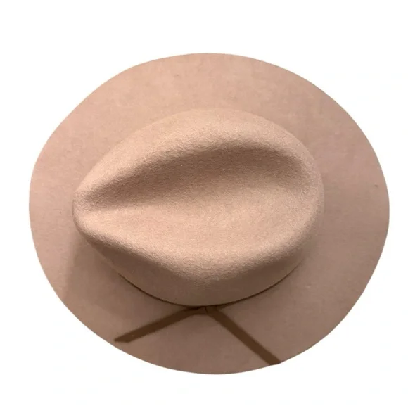 House of Harlow Wool Fedora Hat Blush Pink Mauve - Picture 2 of 6